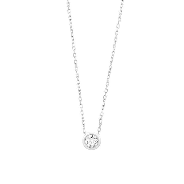 Met diamant -  0.10 ct. rond - Hutjens Diamond - 14k Witgoud