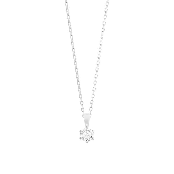 Met diamant -  0.15ct. - 6 poot chaton - Hutjens Diamond - 18k Witgoud