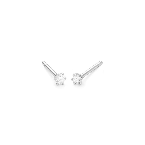 0.15ct. - 6 poot chaton - Hutjens Diamond - 14k Witgoud