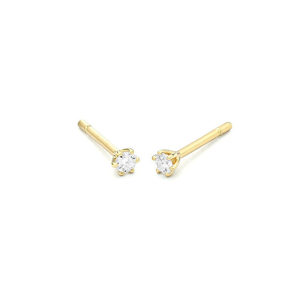 0.15ct. - 6 poot chaton - Hutjens Diamond - 14k Geelgoud