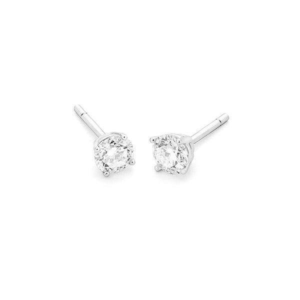 1.00ct. - 4 poot chaton - Hutjens Diamond - 18k Witgoud