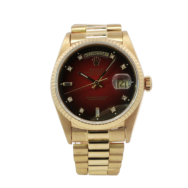 Rolex Day-Date 36 "Red Vignette" 18038 1986