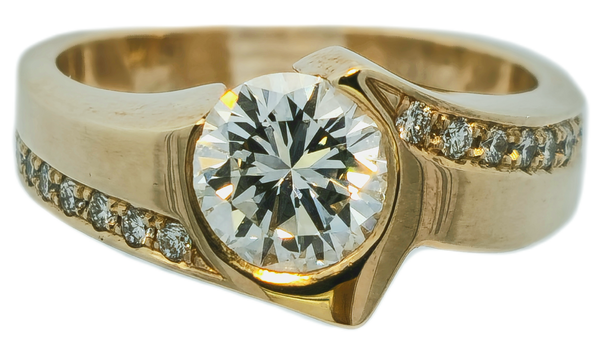 Dames - Nova met Briljanten - Geelgouden ring - Hutjens - 14k Geelgoud