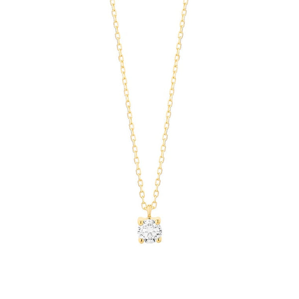 Met diamant -  0.20 ct. - 4 poot chaton - Hutjens Diamond - 18k Geelgoud