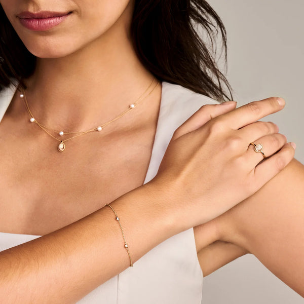 Armband - Blush - 14k Geelgoud