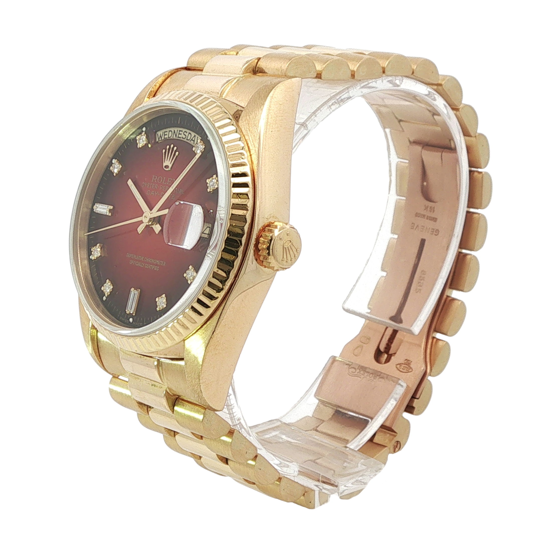 Rolex Day-Date 36 "Red Vignette" 18038 1986