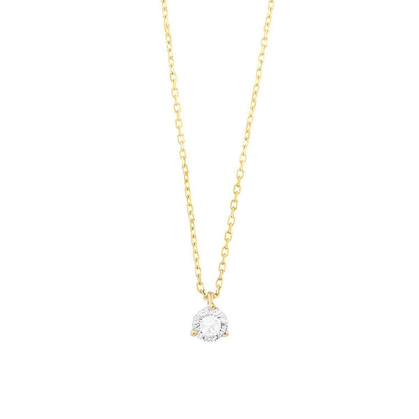 Met diamant -  0.30 ct. - 3 poot chaton - Hutjens Diamond - 18k Geelgoud