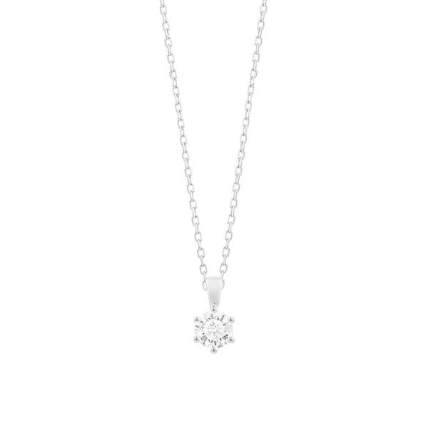 Met diamant -  0.30ct. - 6 poot chaton - Hutjens Diamond - 18k Witgoud