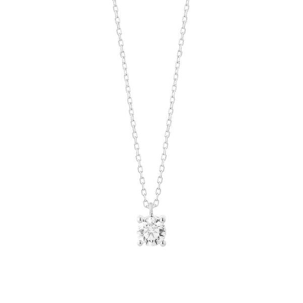 Met diamant -  0.40ct. - 4 poot chaton - Hutjens Diamond - 18k Witgoud