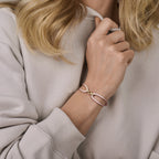 Armband satijn roze - Hutjens - 14k Geelgoud