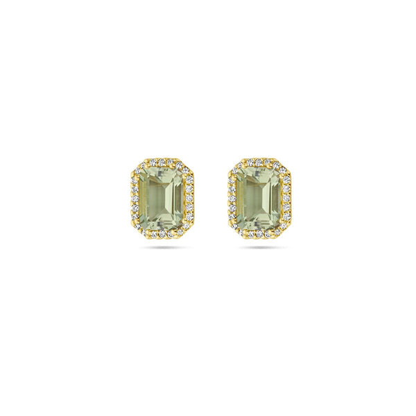Met groene Amethyst - Hutjens - 14k Geelgoud