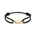 Armband satijn zwart - Hutjens - 14k Geelgoud
