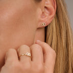 Oorstekers - Blush - 14k Geelgoud