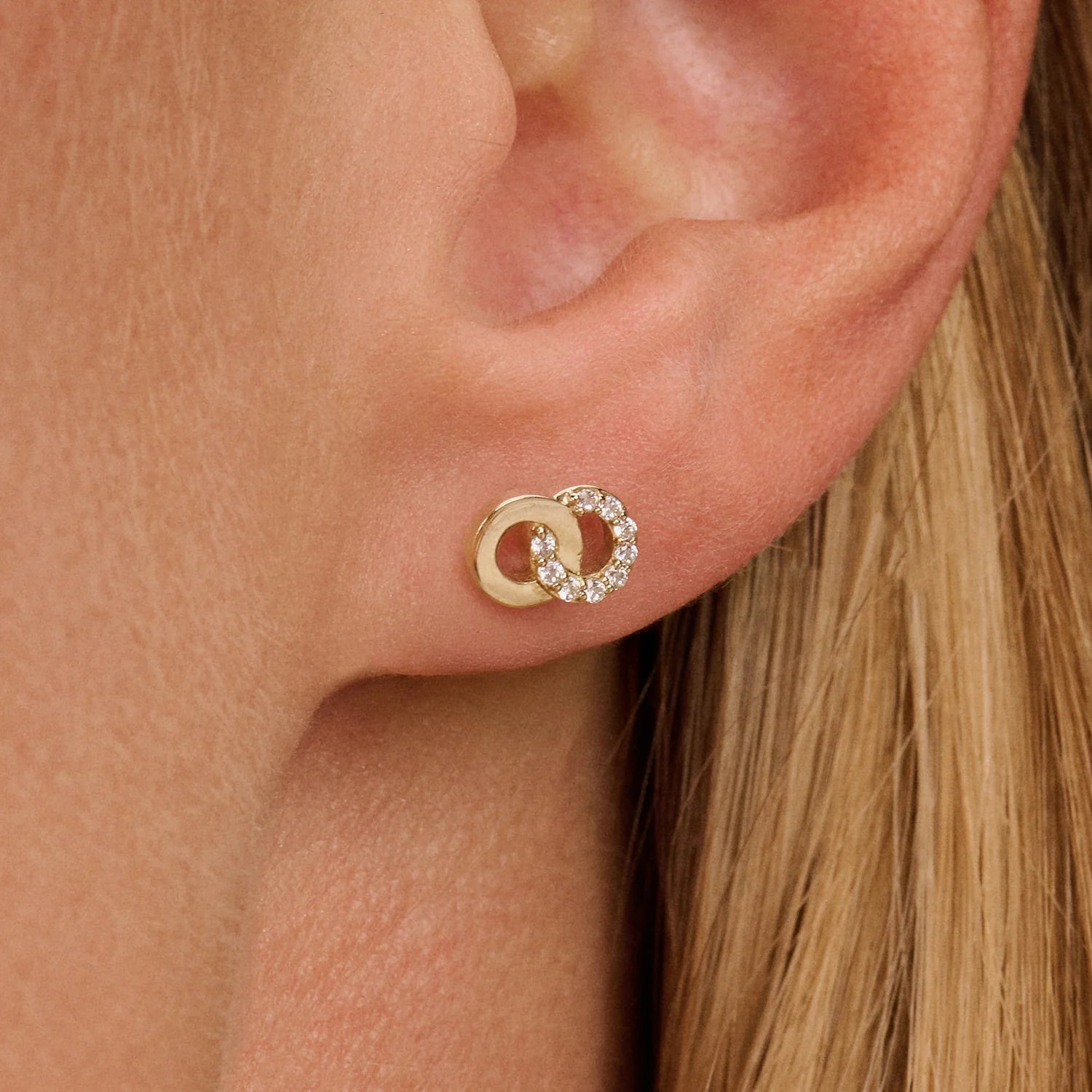 Oorstekers - Blush - 14k Geelgoud