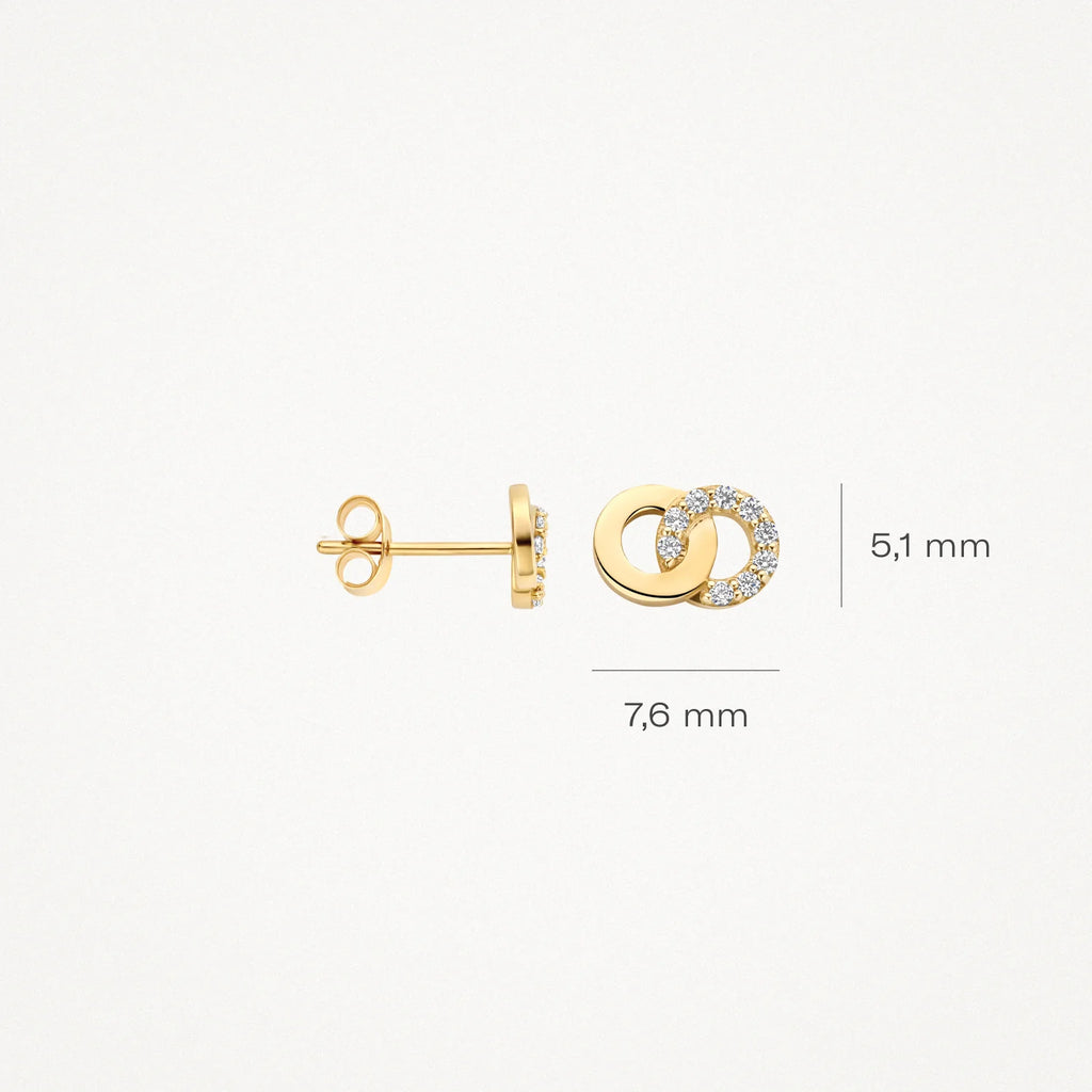 Oorstekers - Blush - 14k Geelgoud