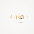 Oorstekers - Blush - 14k Geelgoud