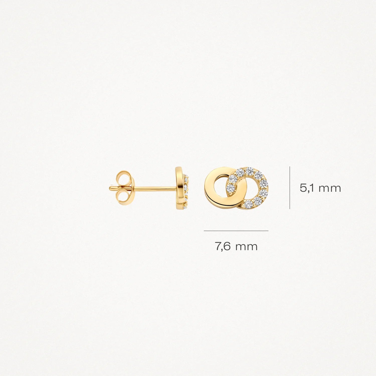 Oorstekers - Blush - 14k Geelgoud