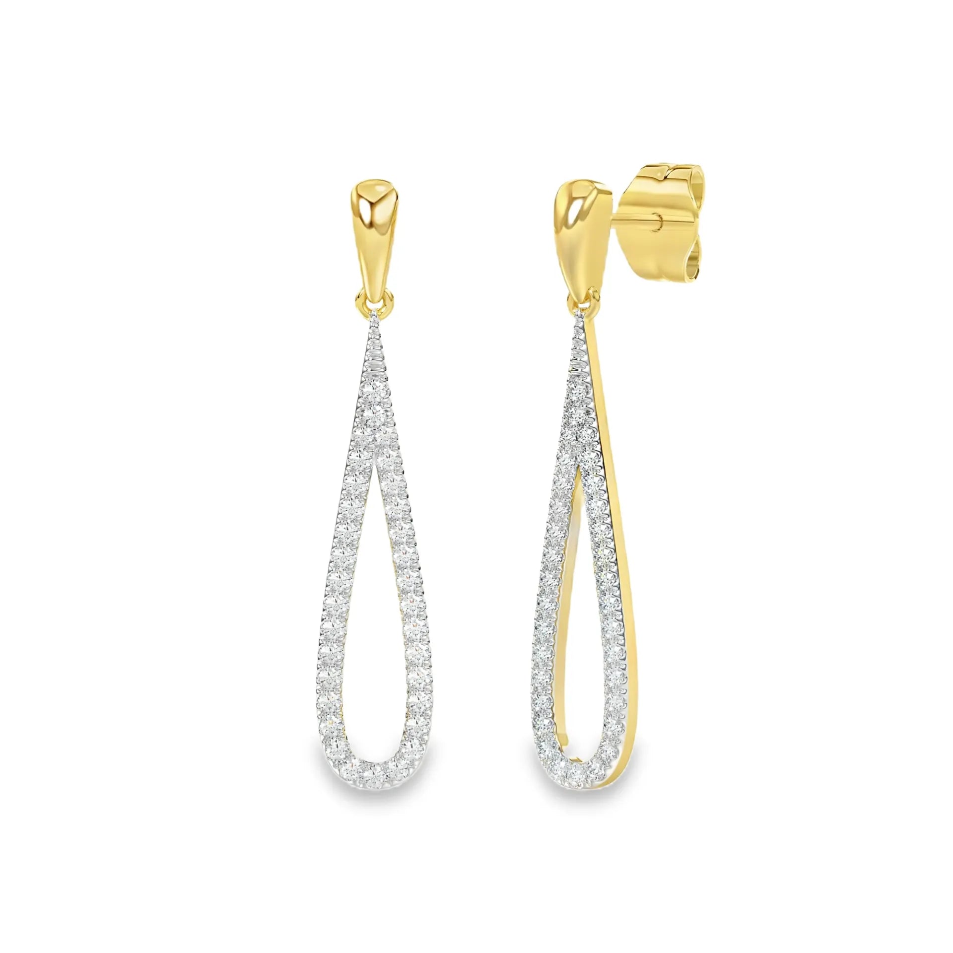 Geelgouden oorhangers - 0,34 ct. diamant - Hutjens Lab Grown