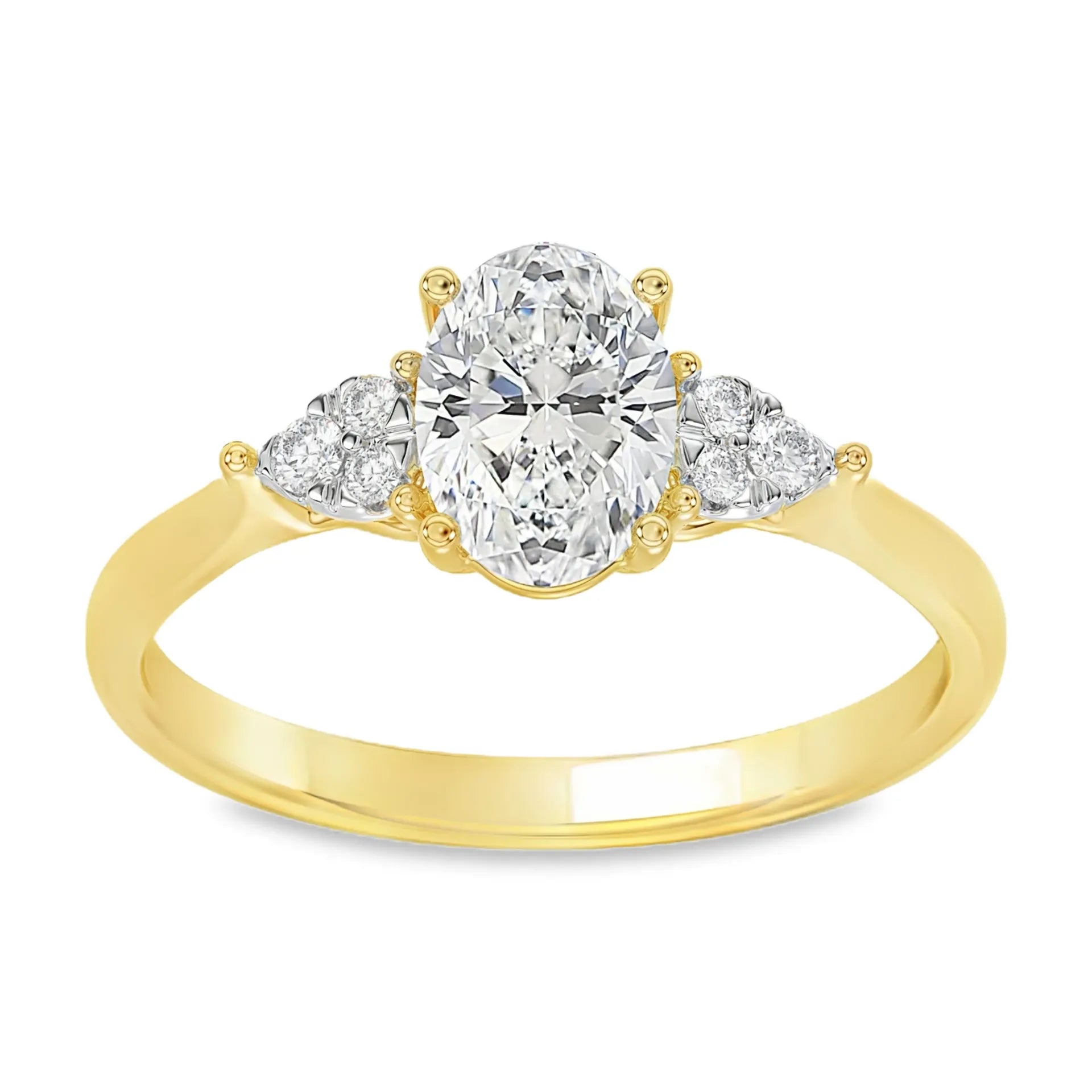Geelgouden ring - 1,1 crt diamant - Hutjens Lab Grown