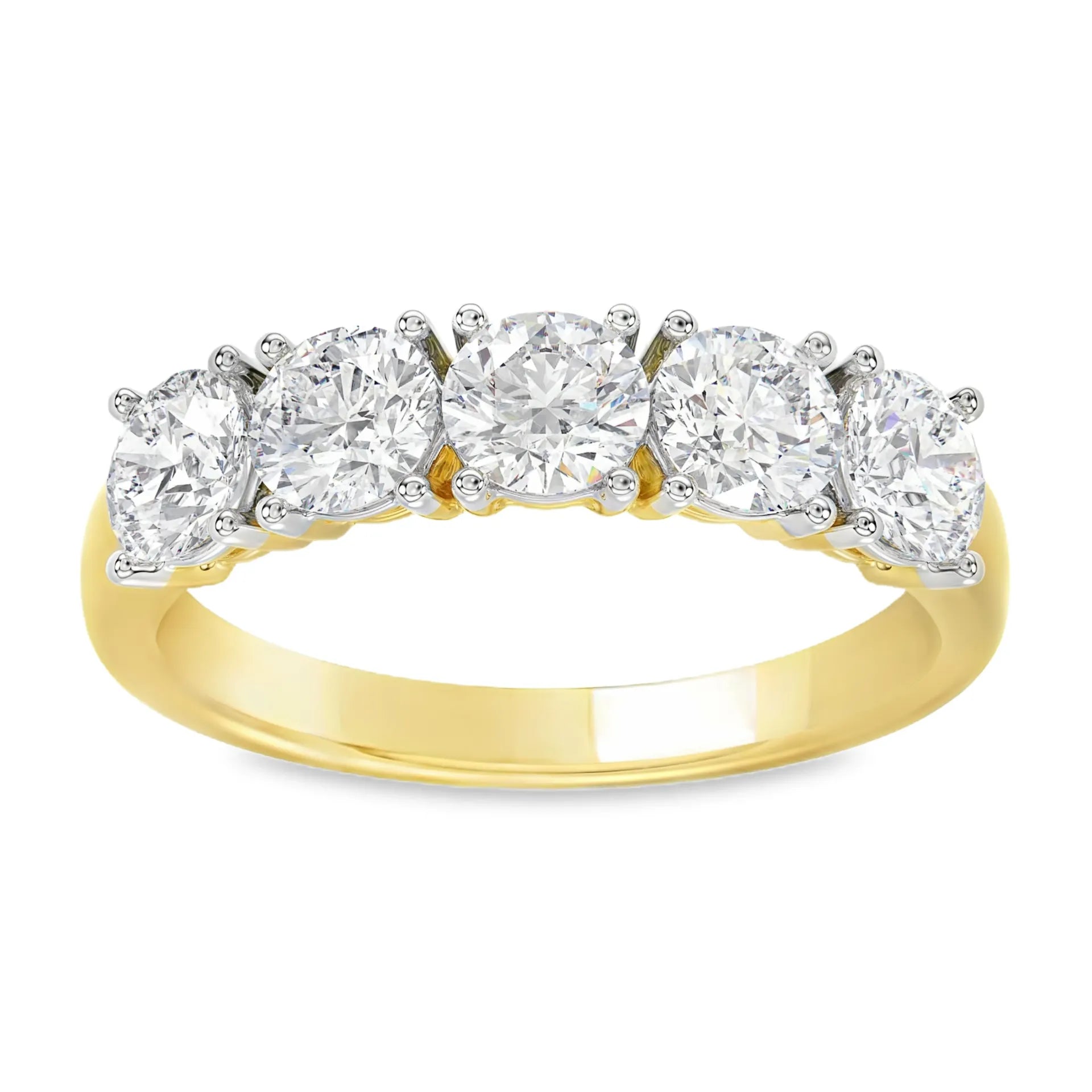 Geelgouden ring - 2 ct diamant - Hutjens Lab Grown