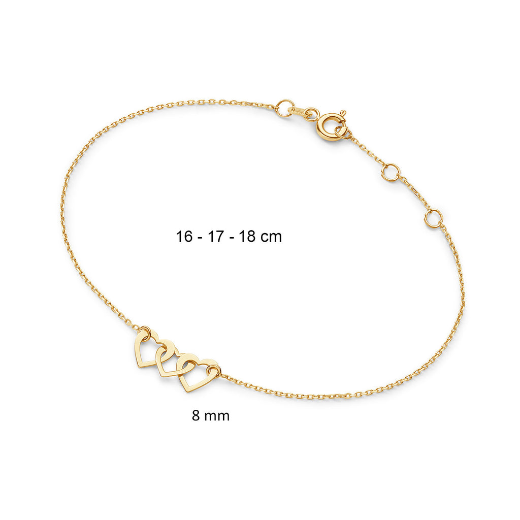 Moving Love Bracelet - Jackie - 14k Geelgoud