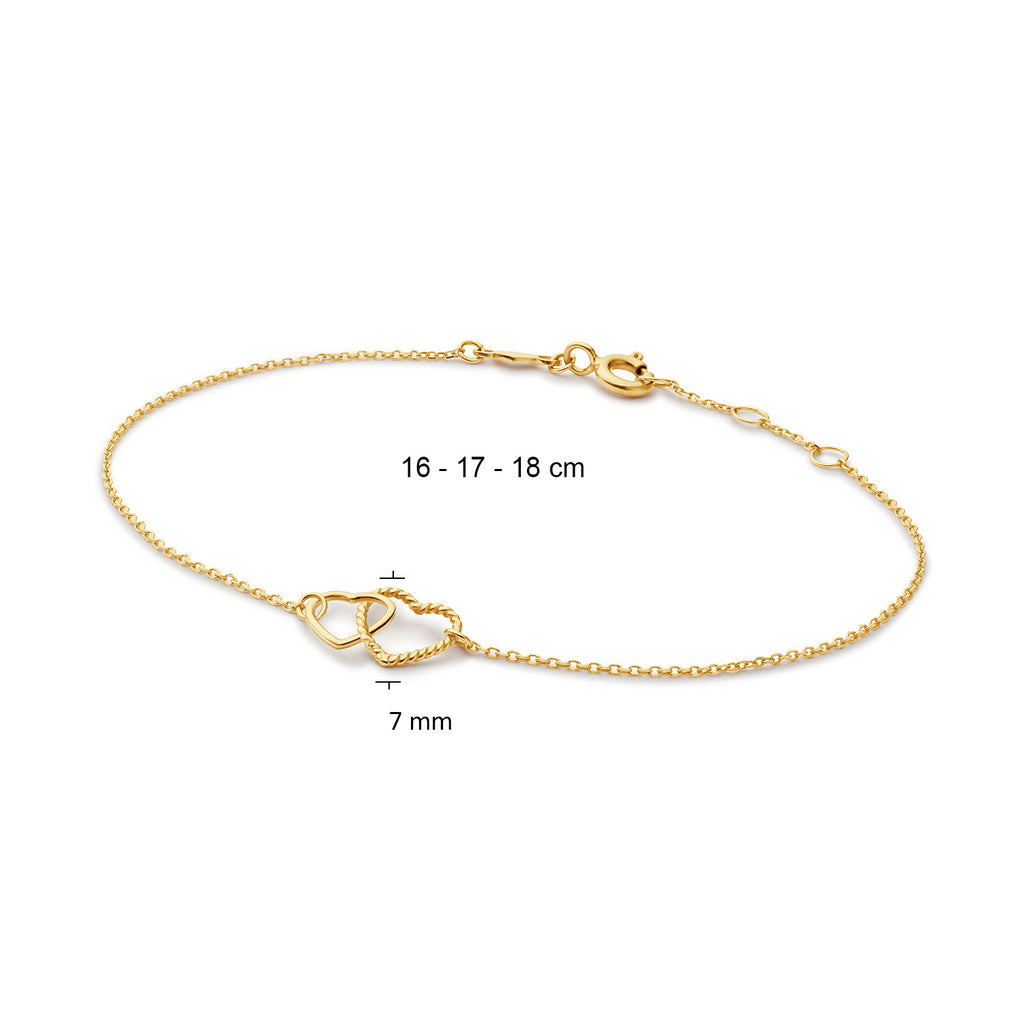 Connected Love Bracelet - Jackie - 14k Geelgoud