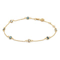 African Blue Topaz - Jackie - 14k Geelgoud