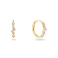 Clifton White Topaz Hoops