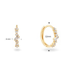 Clifton White Topaz Hoops