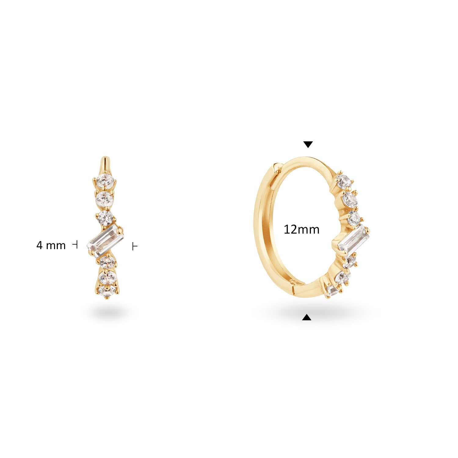 Clifton White Topaz Hoops