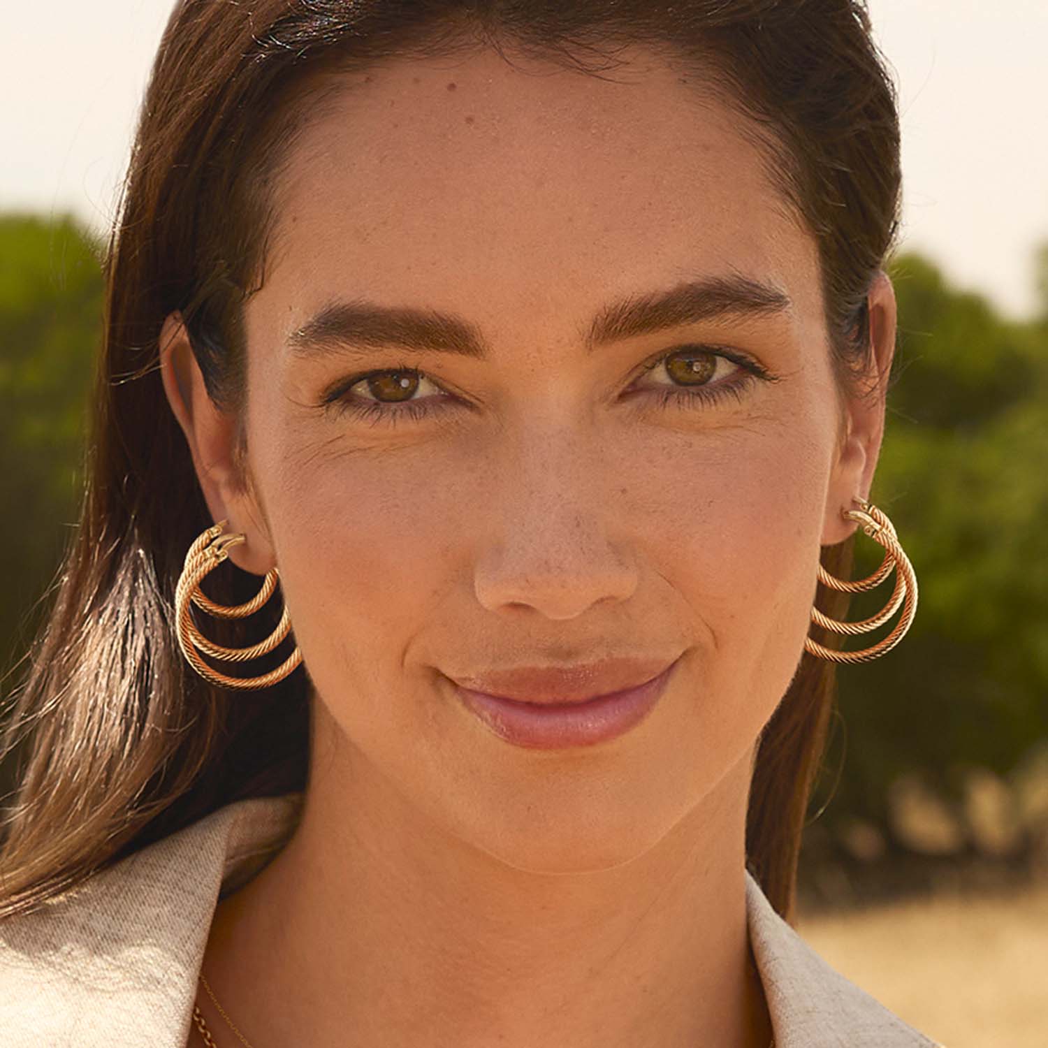 Africa Hoops S - Jackie - 14k Geelgoud