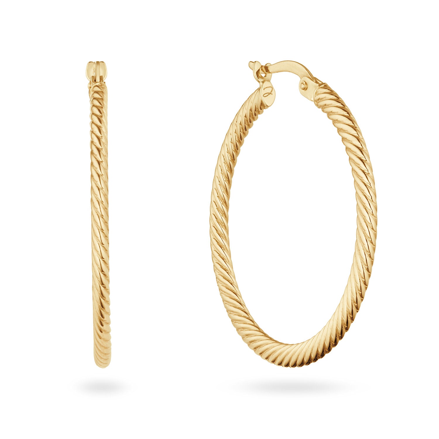 Africa Hoops L - Jackie - 14k Geelgoud