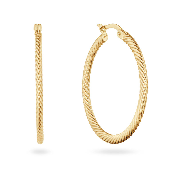 Africa Hoops L - Jackie - 14k Geelgoud