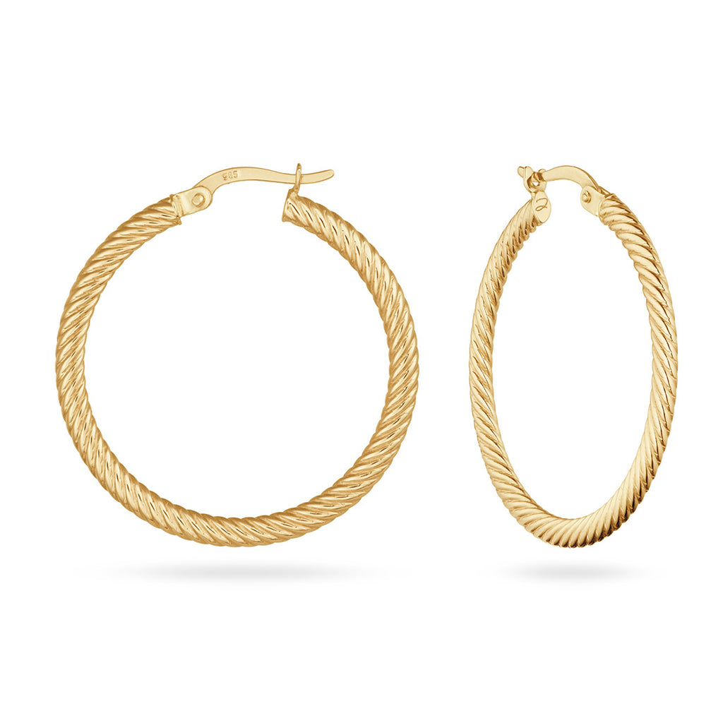 Africa Hoops L - Jackie - 14k Geelgoud