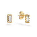 Lodge White Topaz Studs - Jackie - 14k Geelgoud