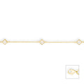 Klaverarmband parelmoer - Hutjens - 14k Geelgoud