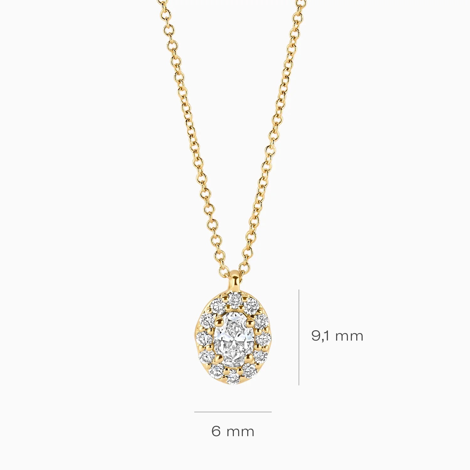 Ketting - Blush Lab Grown - 14k Geelgoud