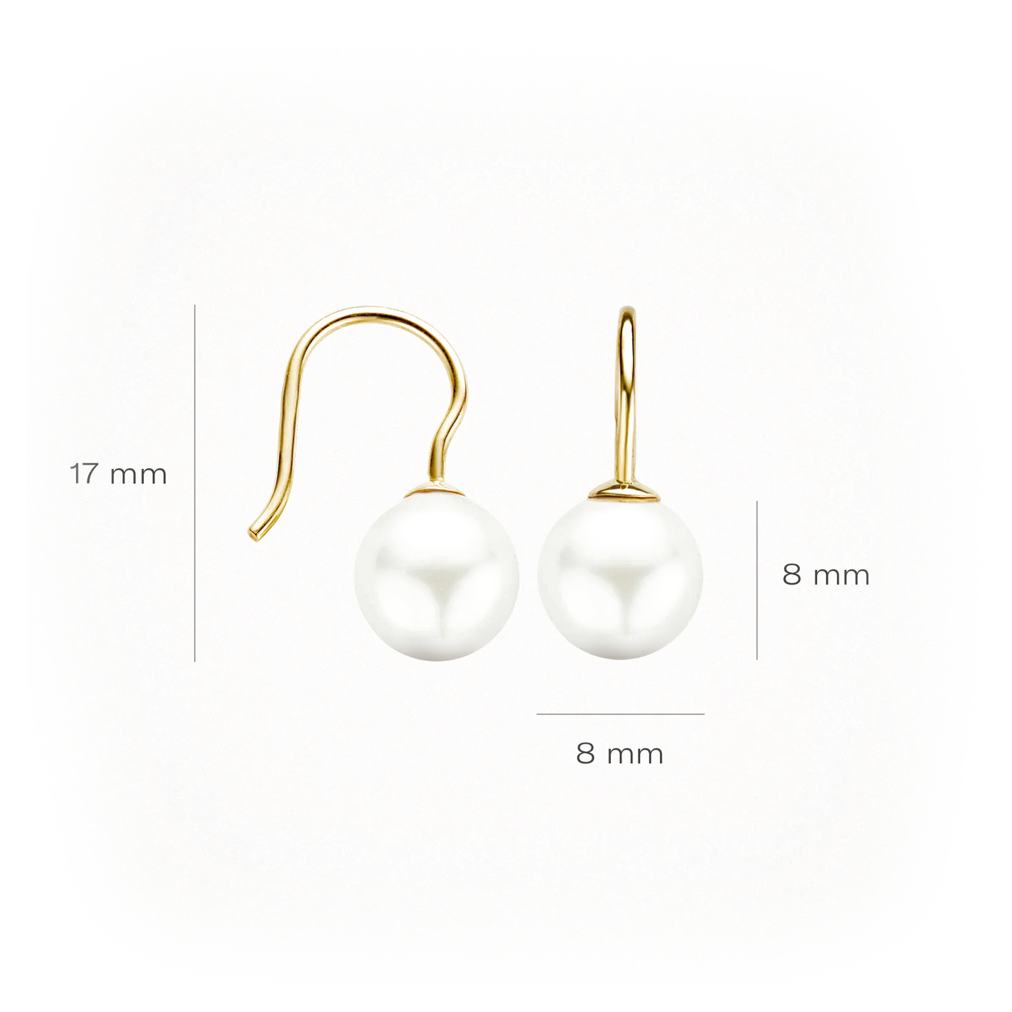 Oorstekers - Blush - 14k Geelgoud