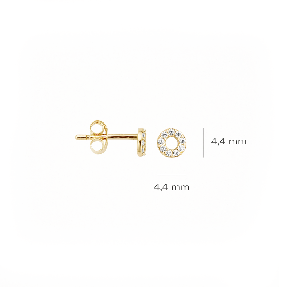 Oorstekers - Blush - 14k Geelgoud
