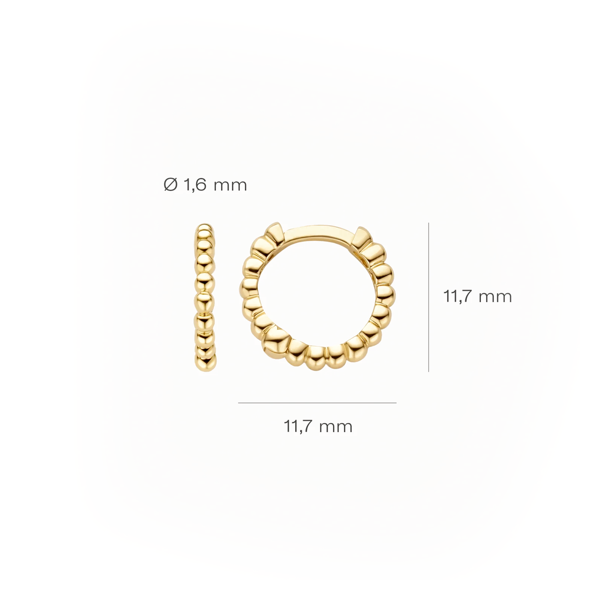 Oorstekers - Blush - 14k Geelgoud
