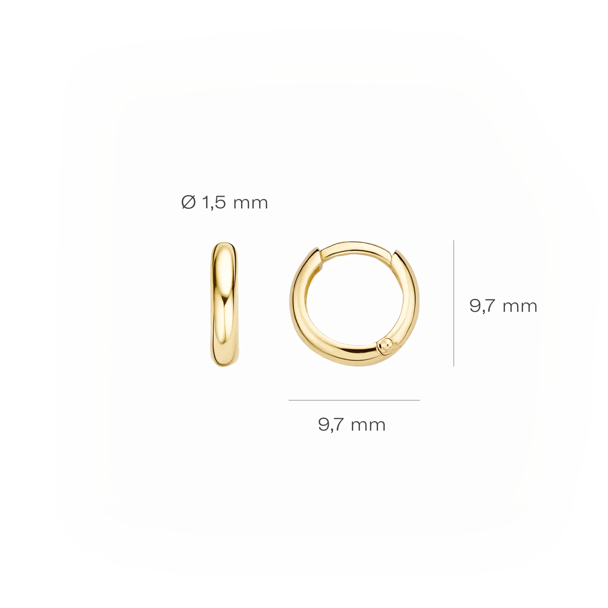 Oorstekers - Blush - 14k Geelgoud