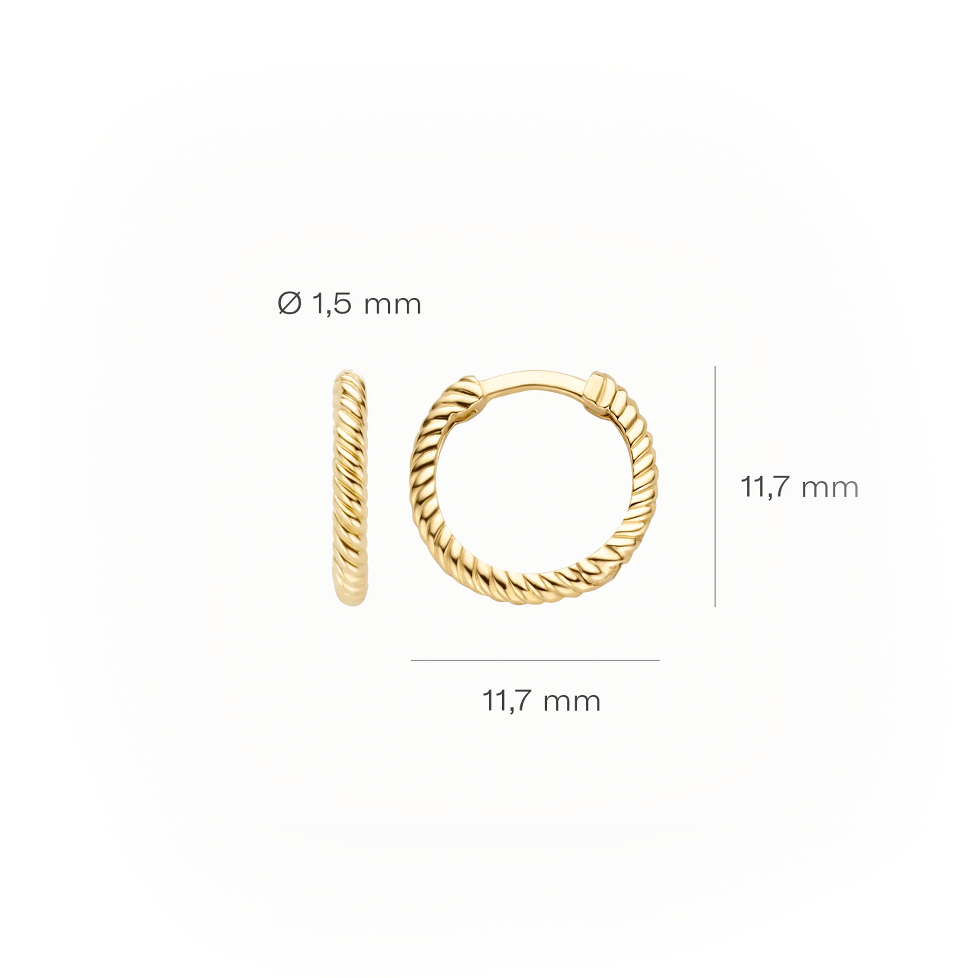 Oorstekers - Blush - 14k Geelgoud