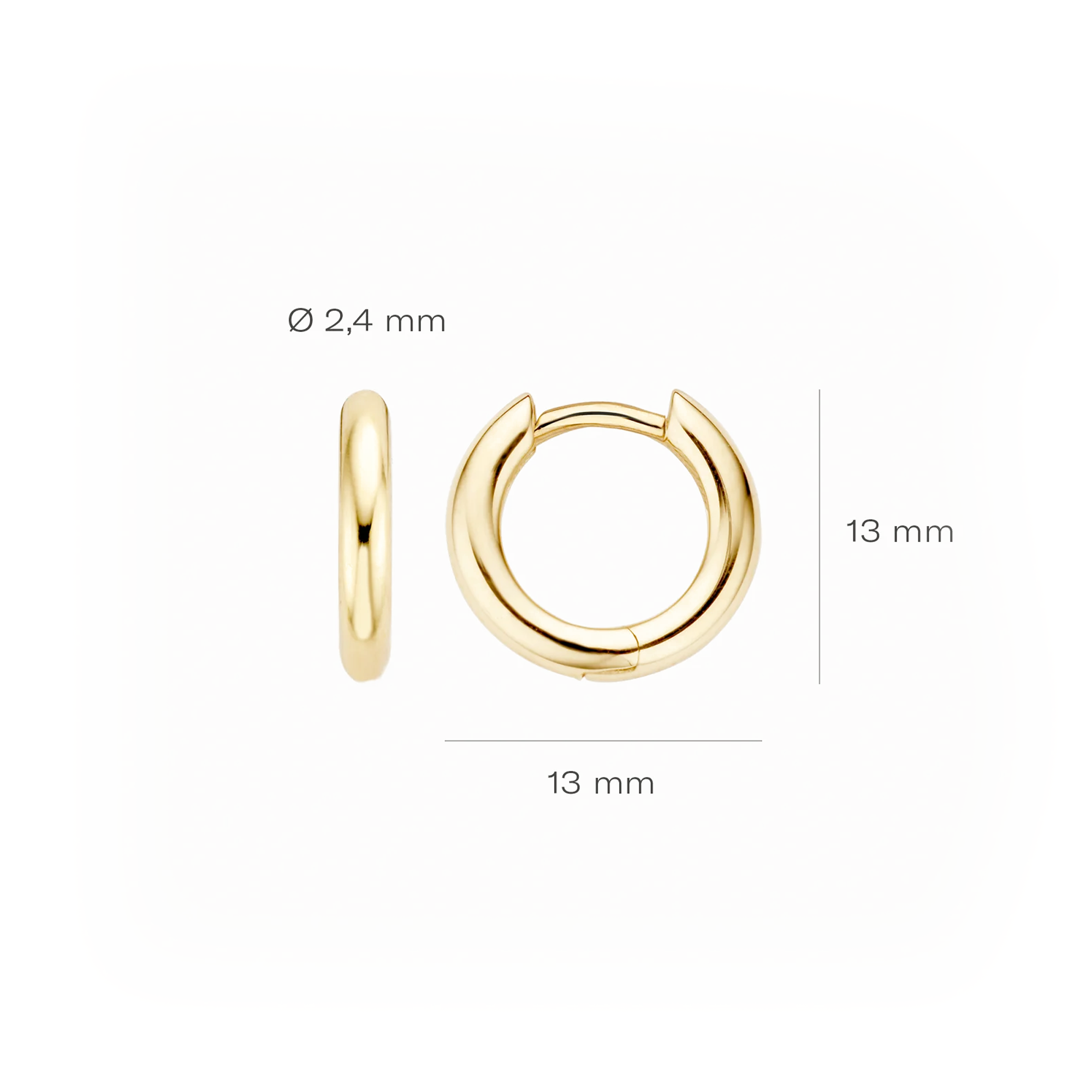 Oorstekers - Blush - 14k Geelgoud