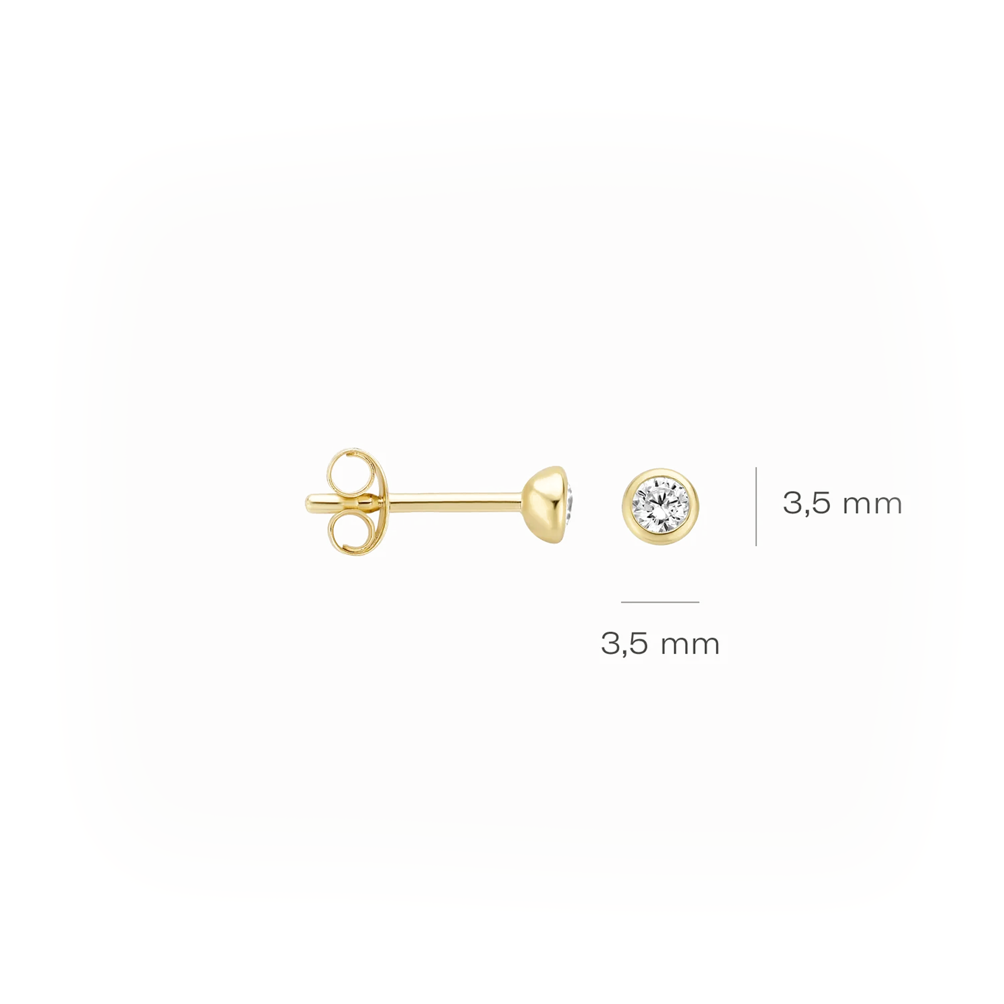 Oorstekers - Blush - 14k Geelgoud
