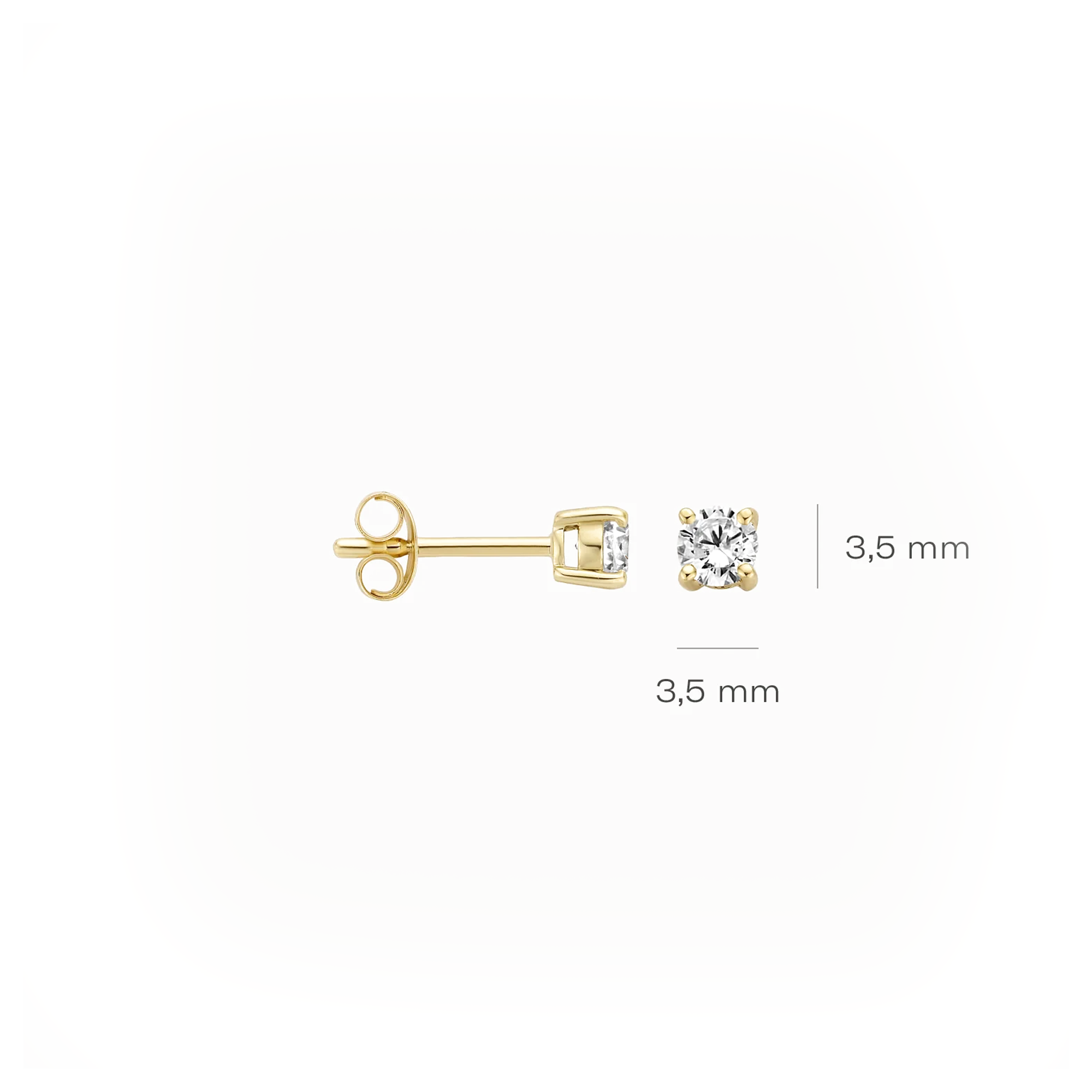 Oorstekers - Blush - 14k Geelgoud