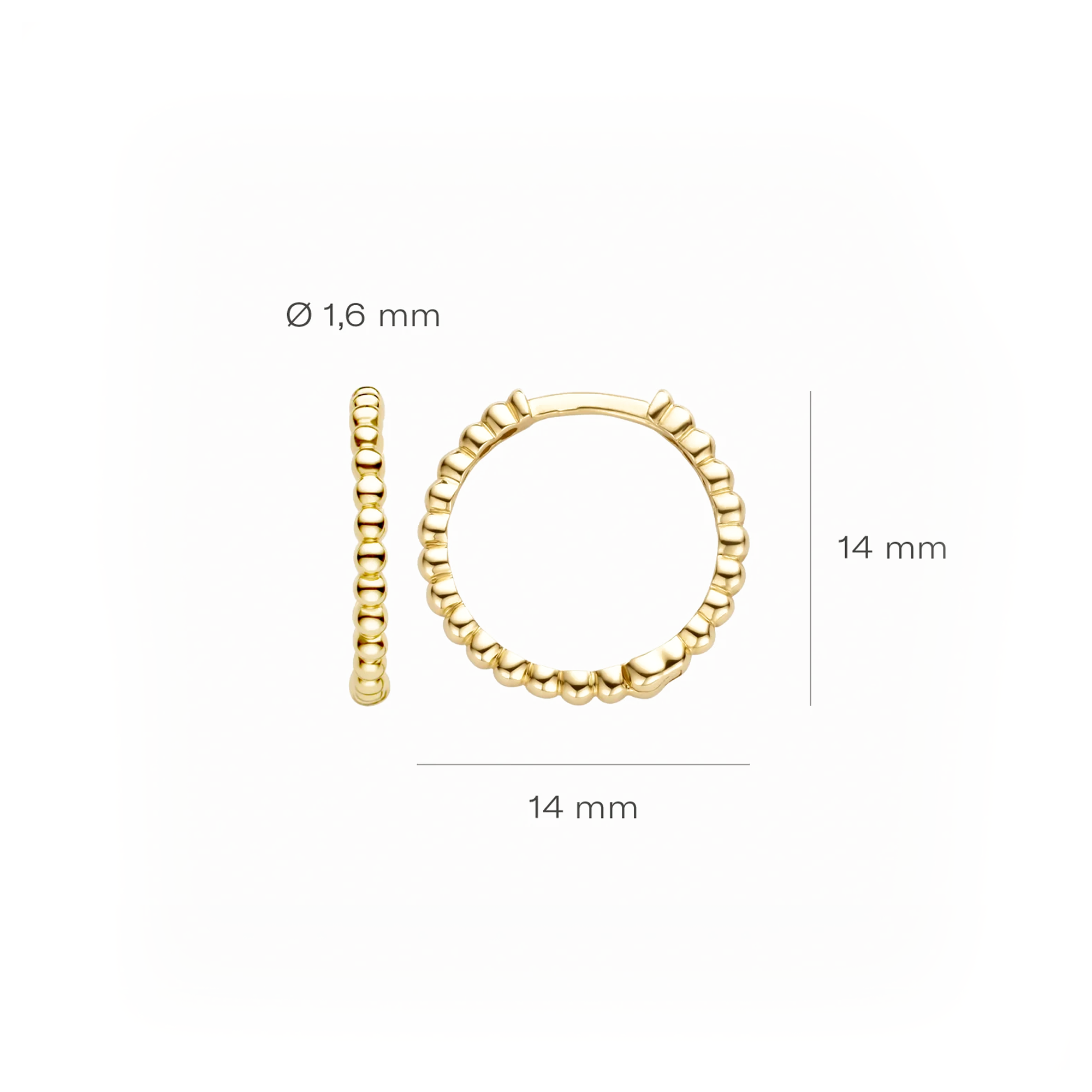 Oorstekers - Blush - 14k Geelgoud