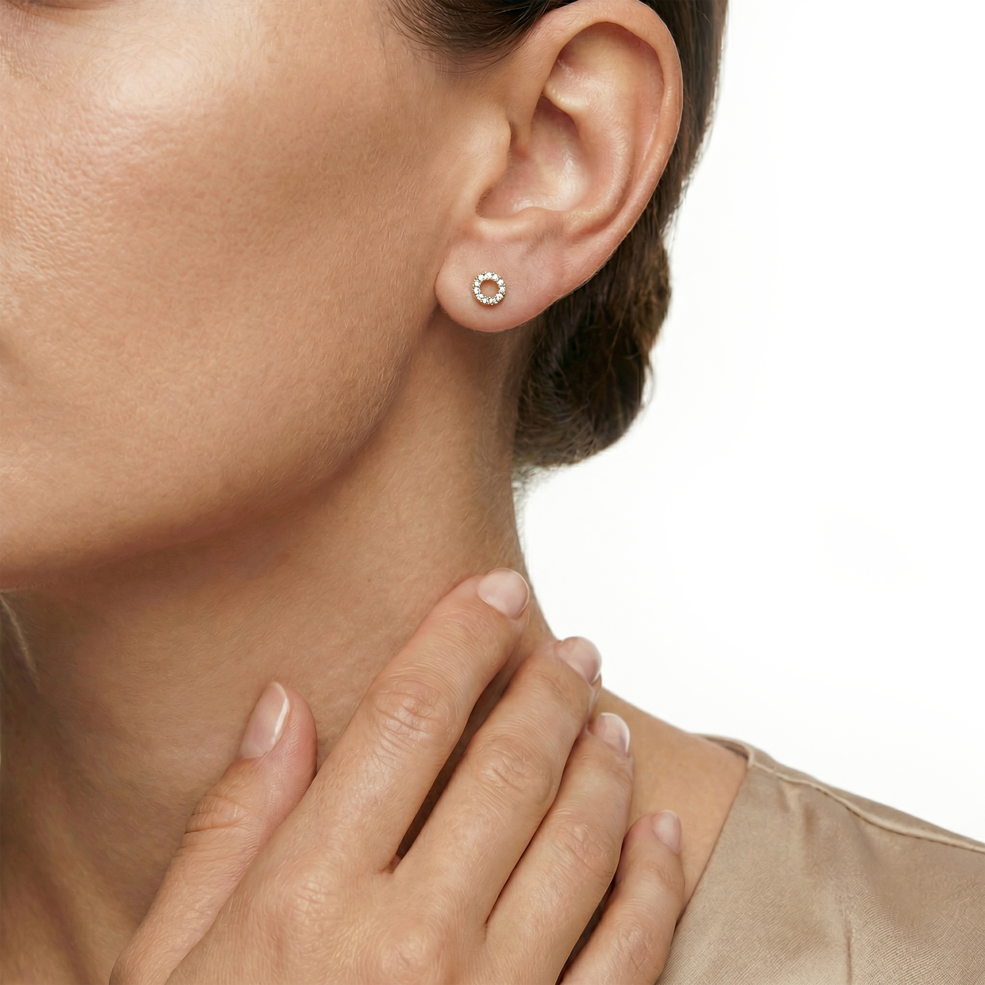 Oorstekers - Blush - 14k Geelgoud