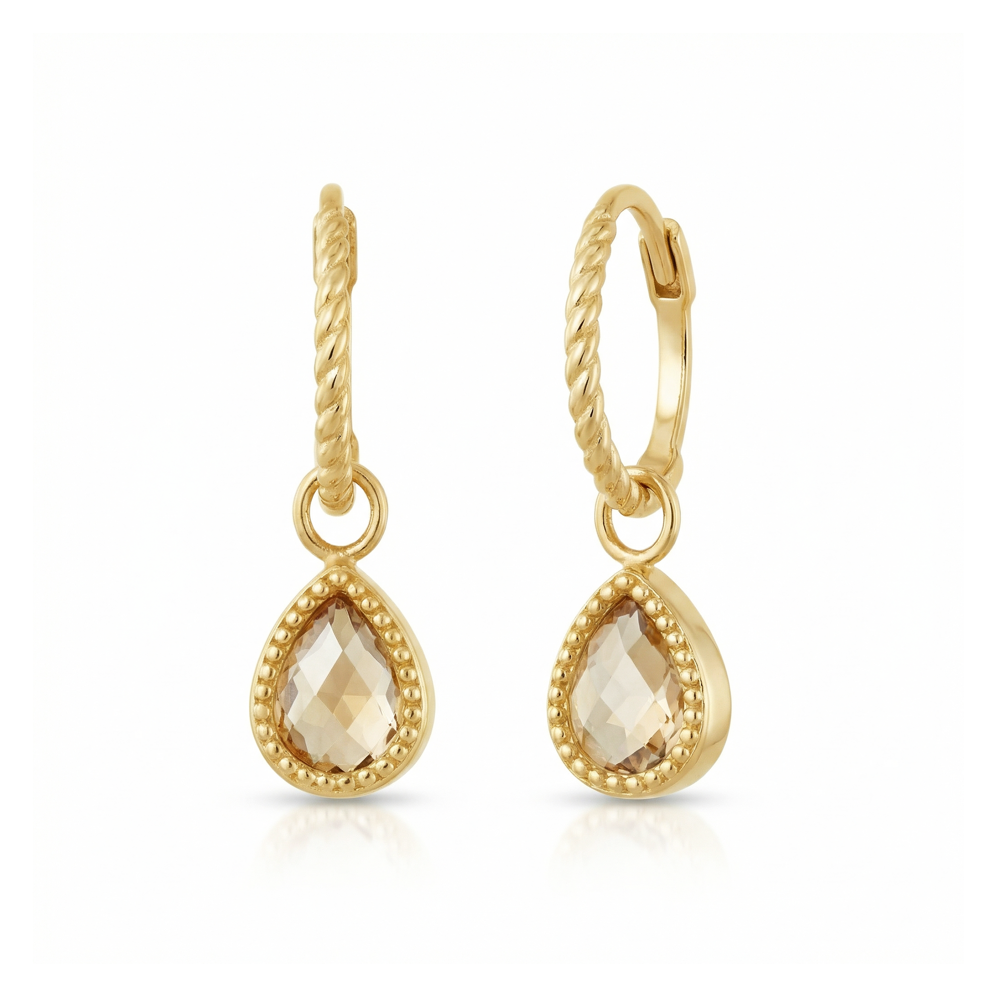 Amstel Citrine Hoops