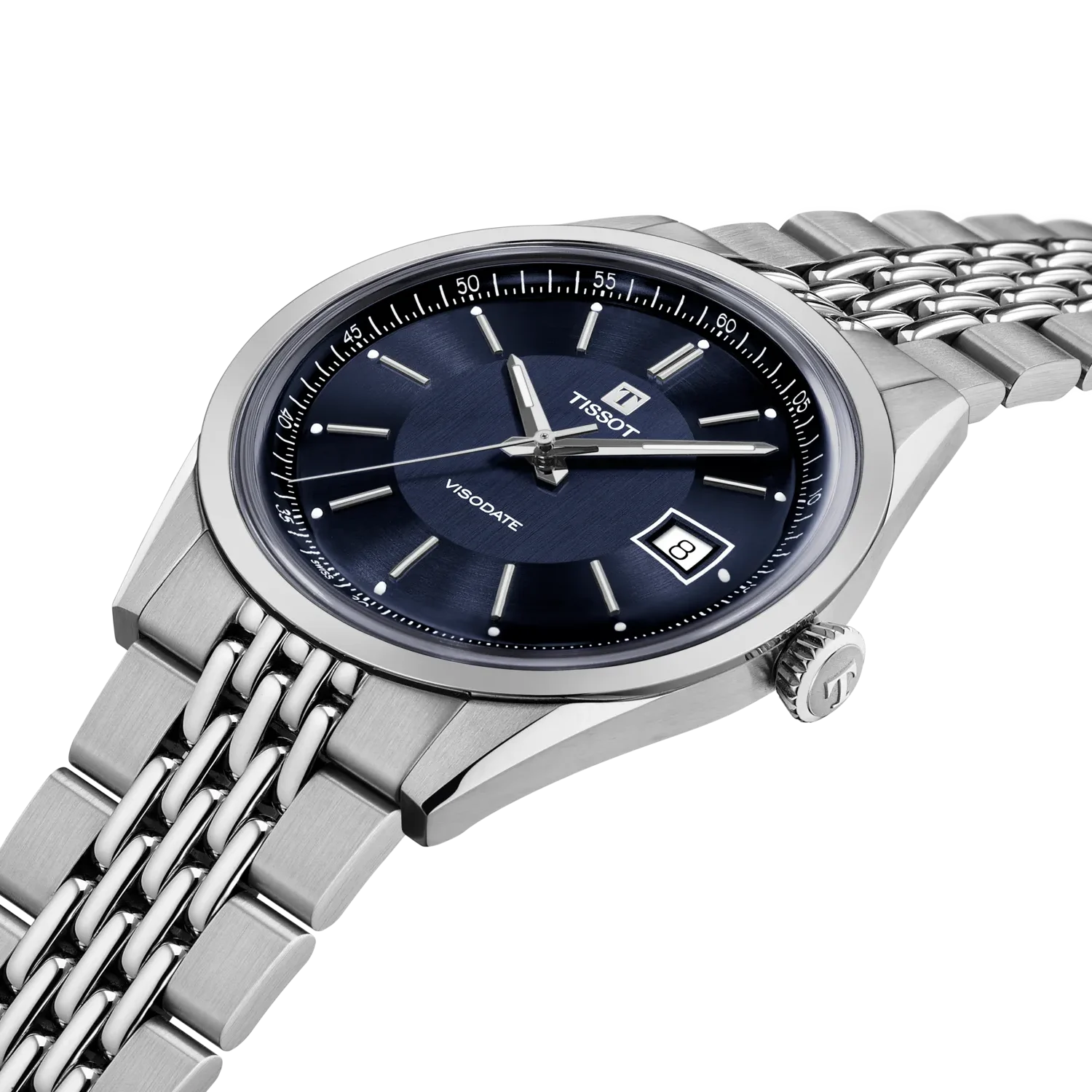 Visodate 39mm - Tissot - Roestvrij Staal - T1574071104100