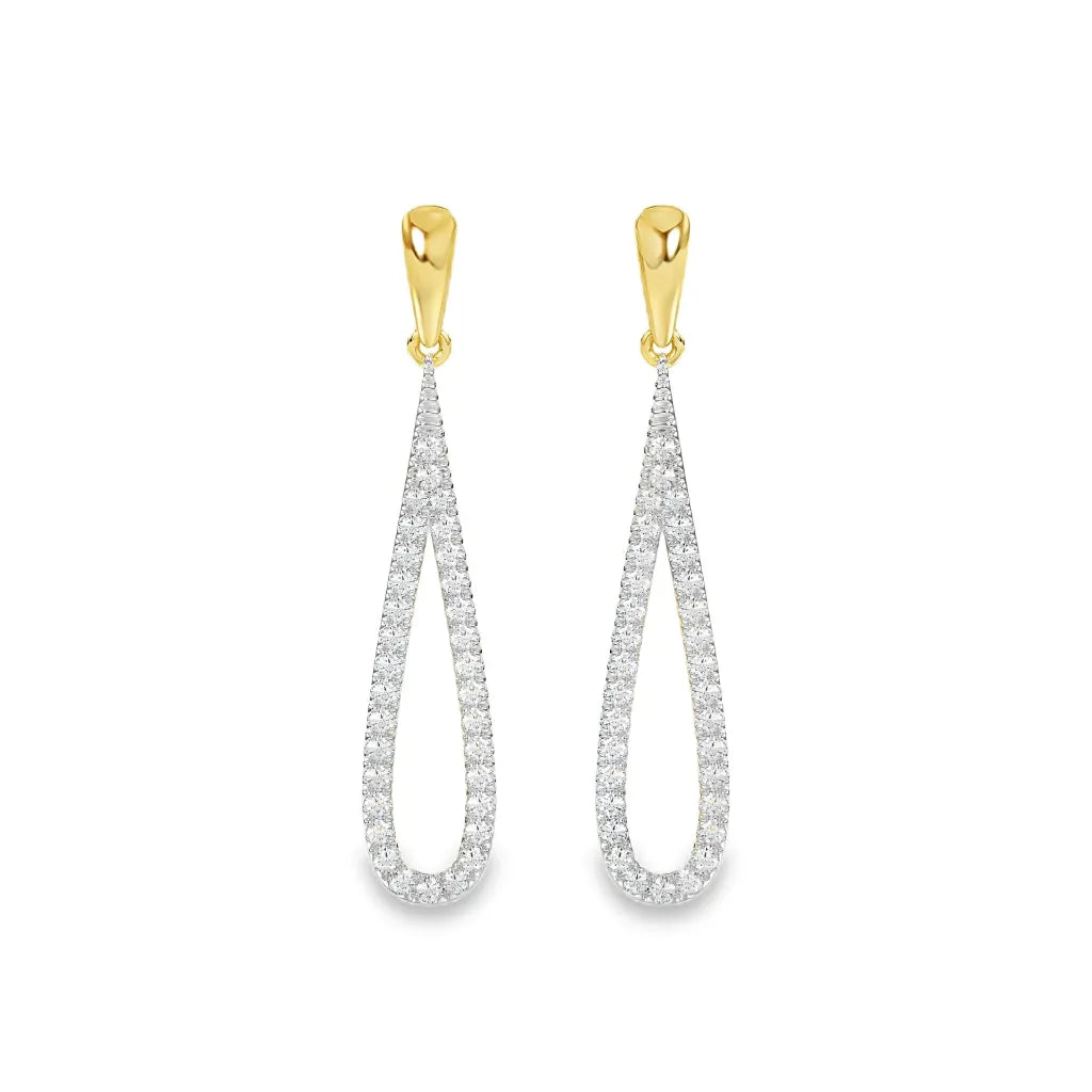Geelgouden oorhangers - 0,34 ct. diamant - Hutjens Lab Grown